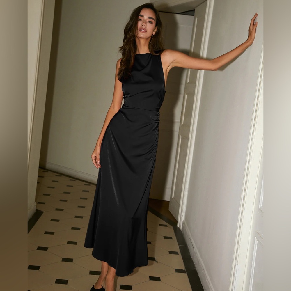 Commense Black Maxi Dress